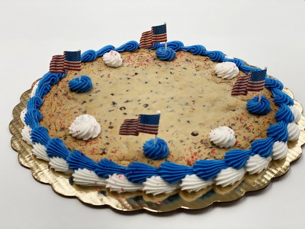 Patriotic Chocolate Chip Cookie Cake