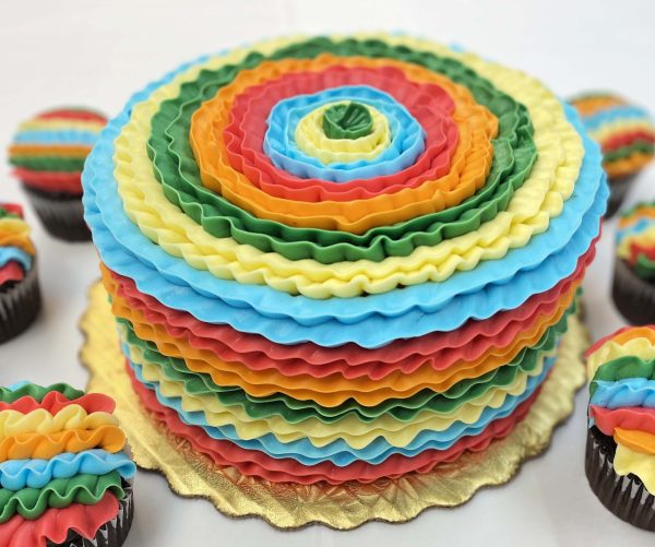 Fiesta Serape Cinco de Mayo Cake 7" - 3 Layer