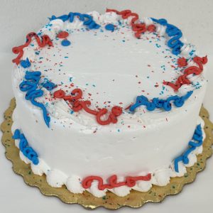 Patriotic Streamer Cake 8"