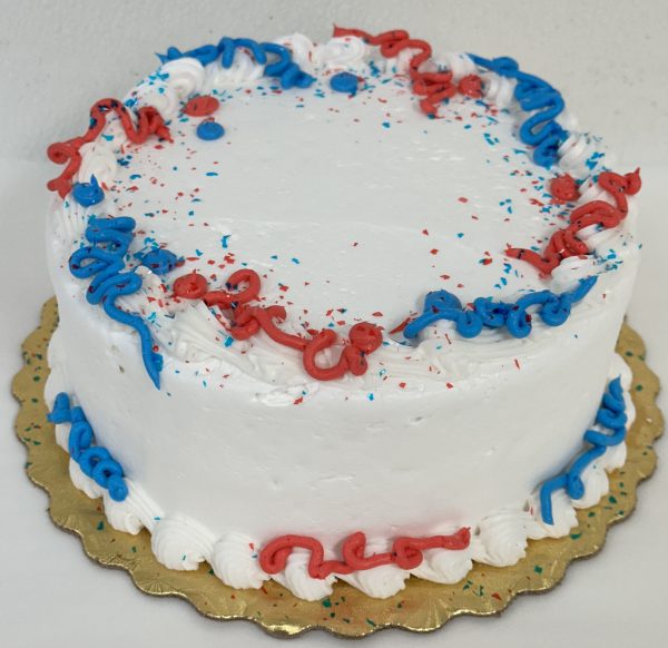Patriotic Streamer Cake 8"