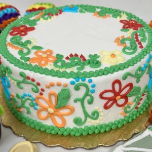 Fiesta Floral Cinco de Mayo Cake 8"