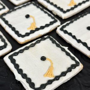 Graduation Decorated Cap Cookies Qty 6