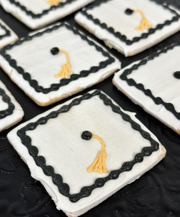 Graduation Decorated Cap Cookies Qty 6