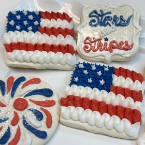 Large Decorated Cookies -  USA Qty 6
