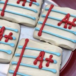 Large Decorated Cookies - Back to School Notebook Paper