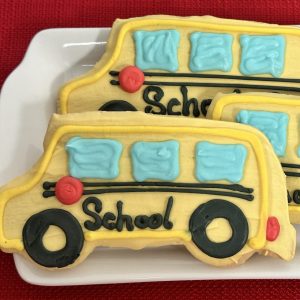 Large Decorated Cookies - Back to School Bus