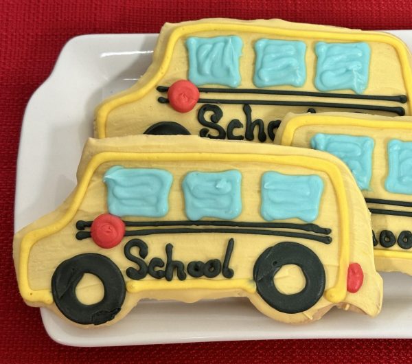 Large Decorated Cookies - Back to School Bus